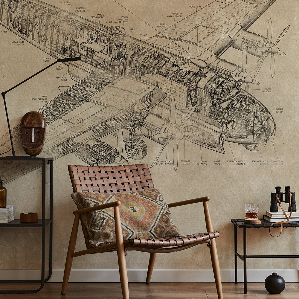 Фотообои и панно Drawing Plane 2_1 на сайте OboiVkus.by