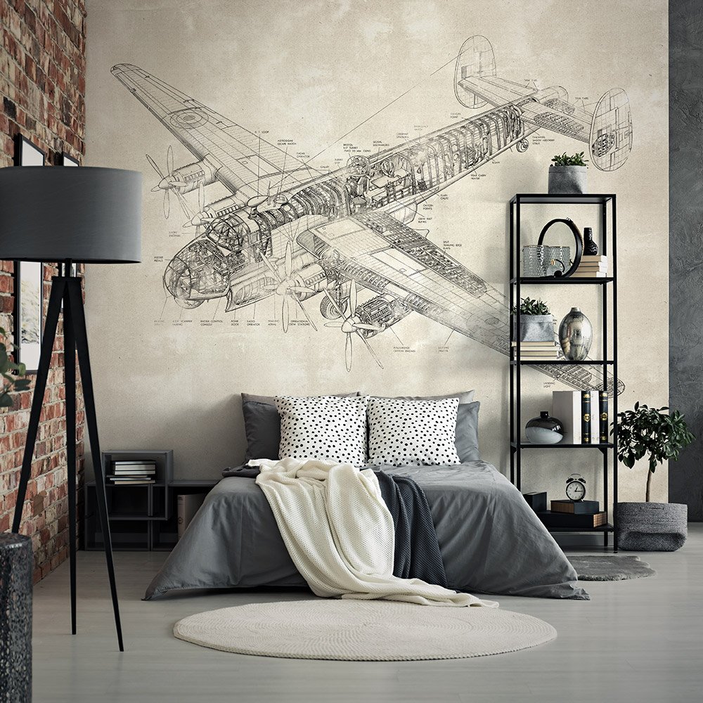 Фотообои и панно Drawing Plane 2_2 на сайте OboiVkus.by