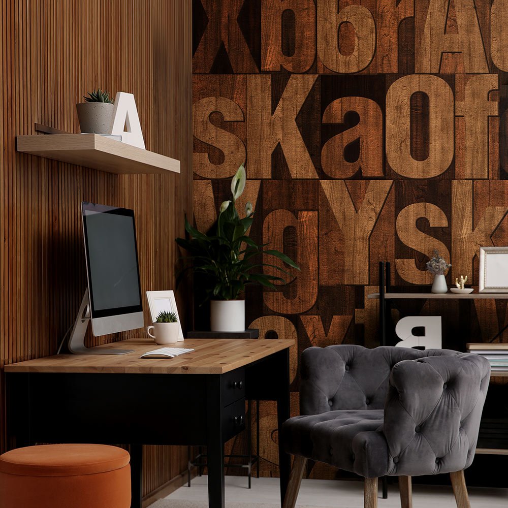 Фотообои и панно Wood Alphabet 2_1 на сайте OboiVkus.by