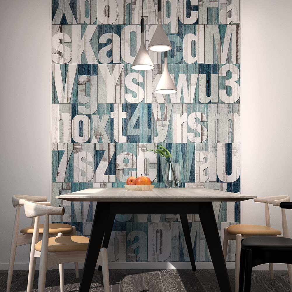 Фотообои и панно Wood Alphabet 3_1 на сайте OboiVkus.by