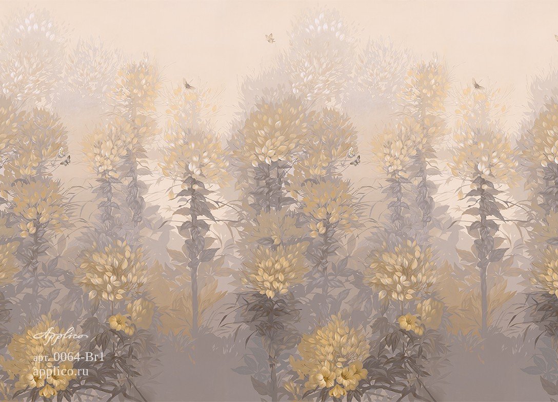 Цветы и бабочки OP 0064-Br1