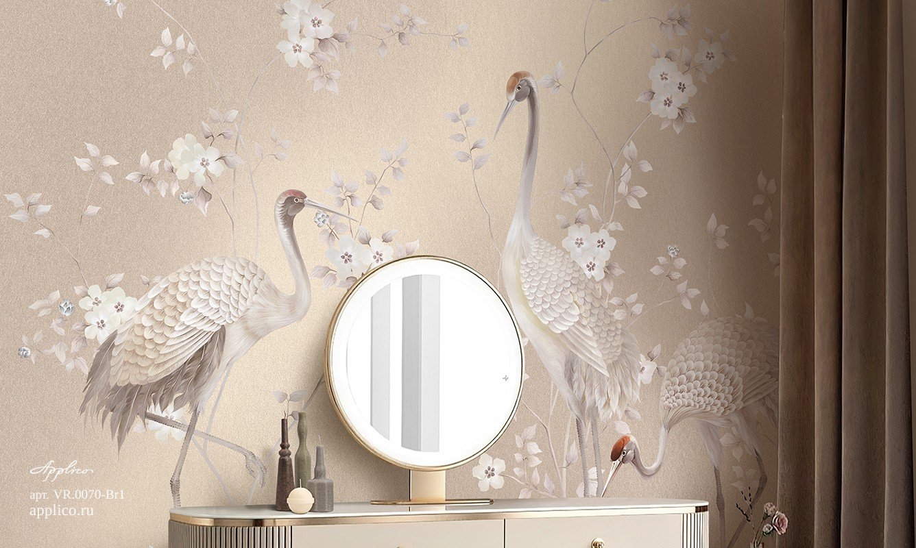 Фотообои и панно Журавли OP VR.0070-Br1_1 на сайте OboiVkus.by