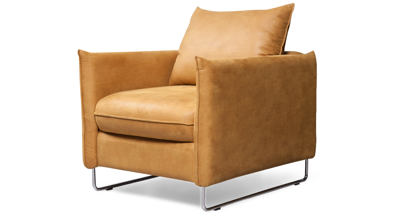 Мега: кресло с подлокотниками и хромированными опорами